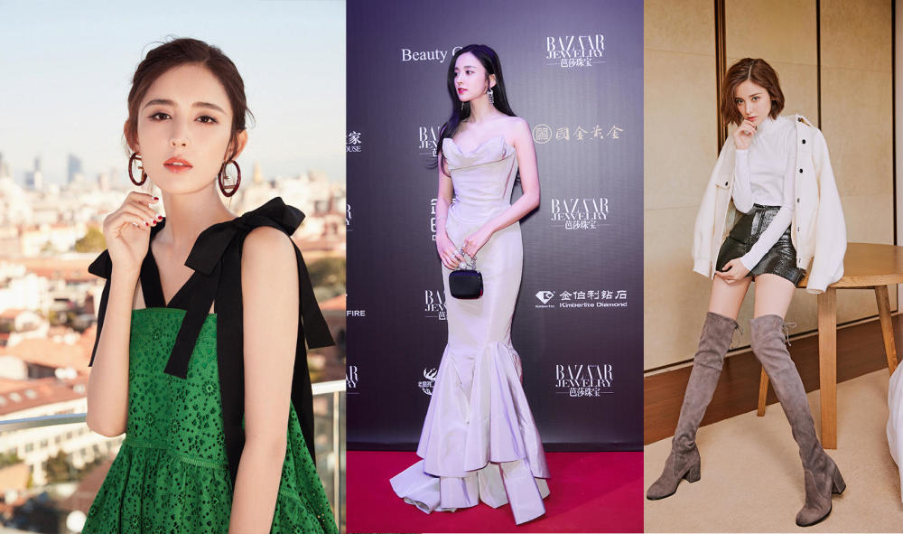 路人镜头下的古力娜扎颜值依旧,但还是被杨幂