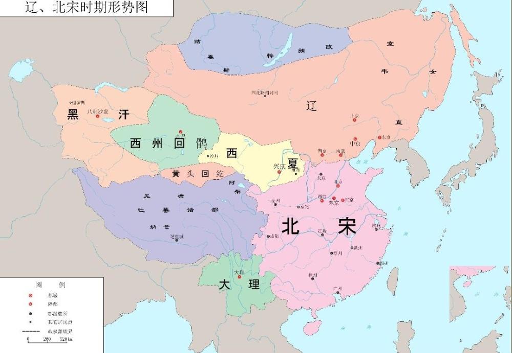 中国古代各朝形势图五代十国宋篇