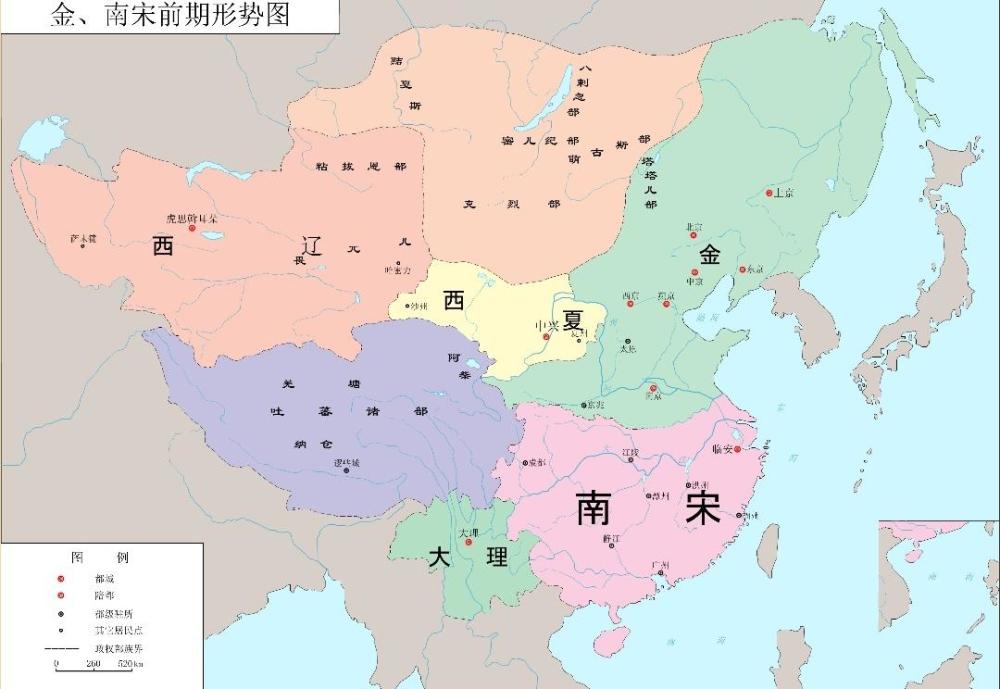 中国古代各朝形势图五代十国宋篇