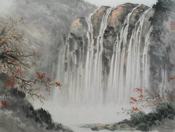 《黄果树瀑布秋景》 44cm×35cm 1965年