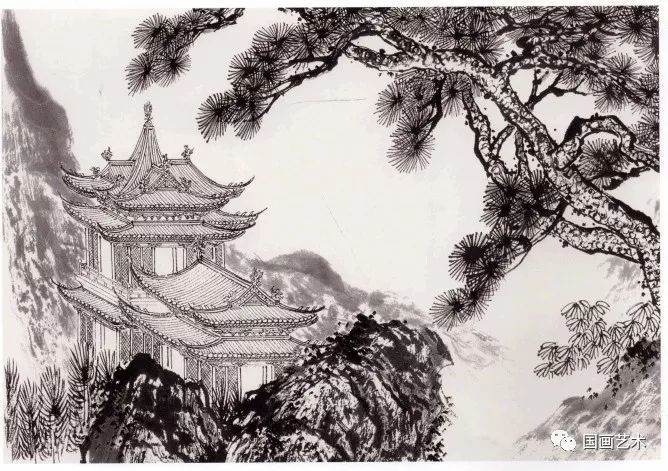 亭台楼阁画法图示与白描画稿