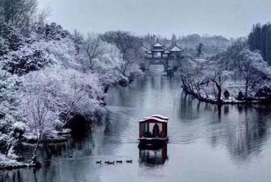 雪中的江南与古画中的雪景 相得益彰