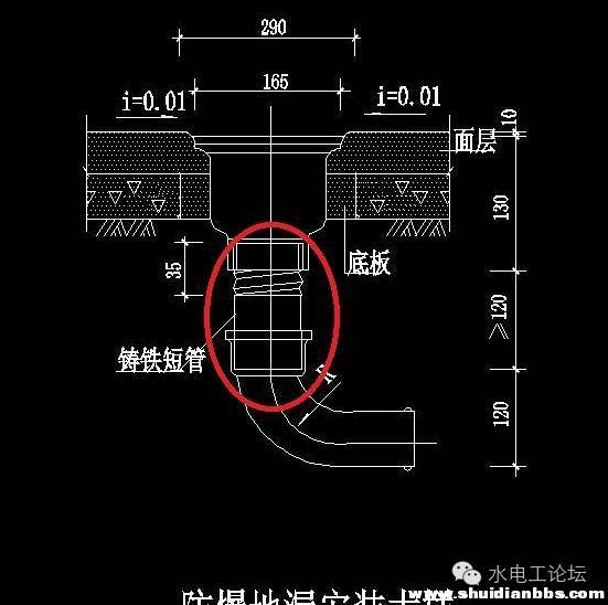 防爆地漏与镀锌管如何连接安装