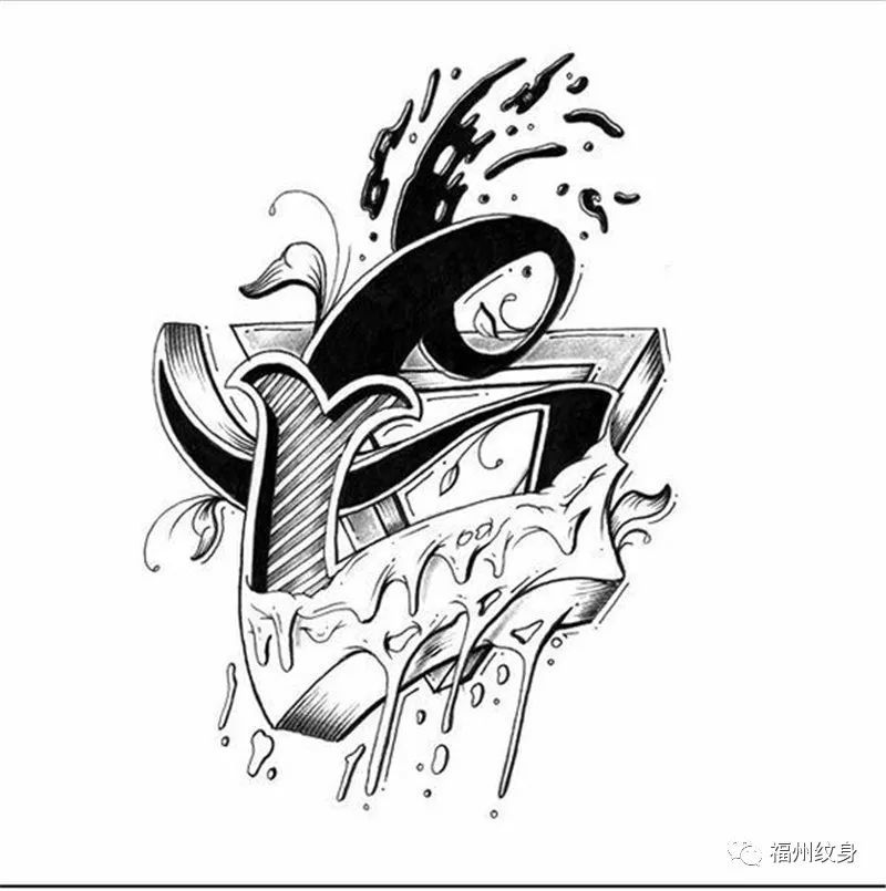 26个字母的纹身设计
