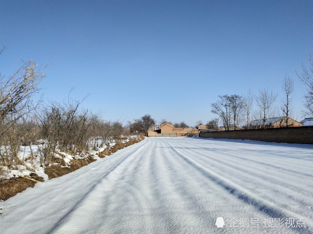 陕西富平农村雪景简直漂亮的像仙境