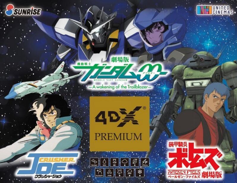 老片新看！日升将上映三部剧场版动画的4DX版