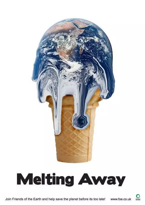 只想分享一组有温度有创意的全球变暖公益海报设计 送给一样有温度有