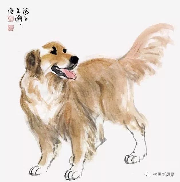 2018狗年:旺狗水墨画,愿每一只狗狗给你带来好运!