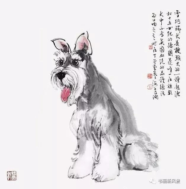 2018狗年:旺狗水墨画,愿每一只狗狗给你带来好运!