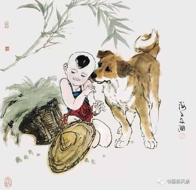 2018狗年:旺狗水墨画,愿每一只狗狗给你带来好运!