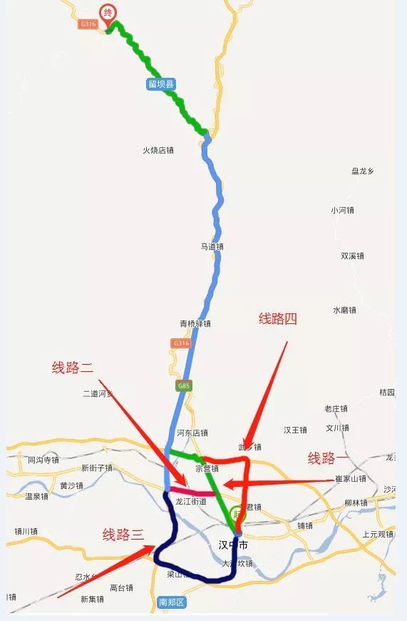 想一想就心跳加速啦 线路二:天汉大道北段---108国道---g85银昆高速