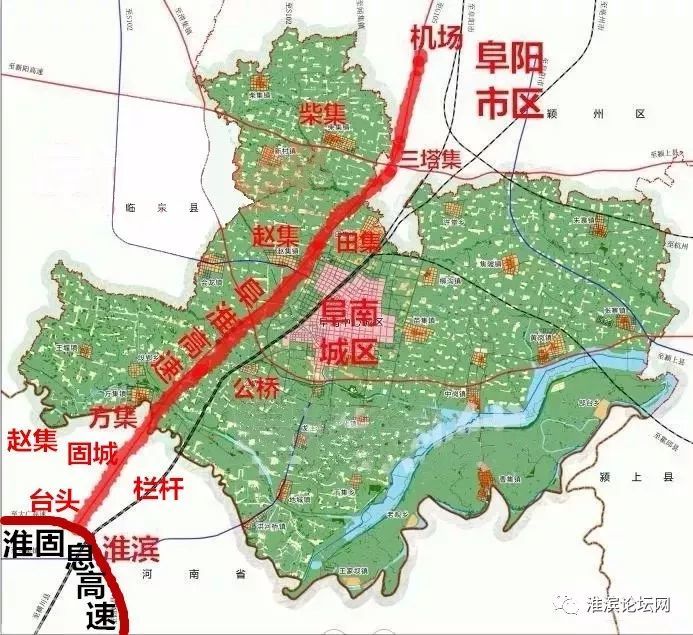 淮滨-阜阳高速公路路线图曝光,看看都经过啥地方?