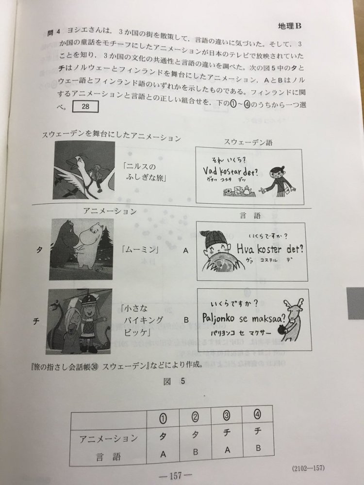 日本地理考题考姆明出生地 考生答错迁怒官方