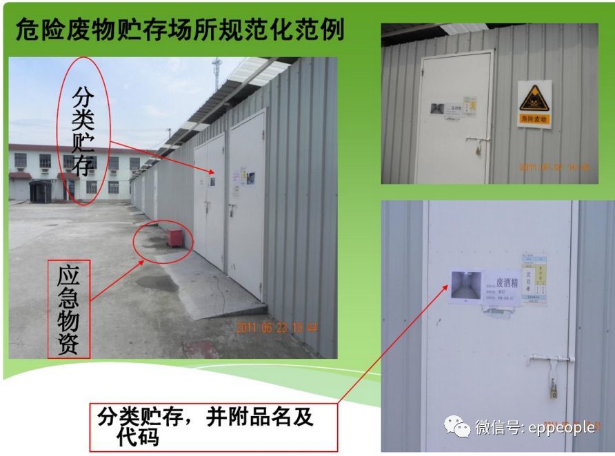 环保局:危废暂存间应这样建!对错对比照片
