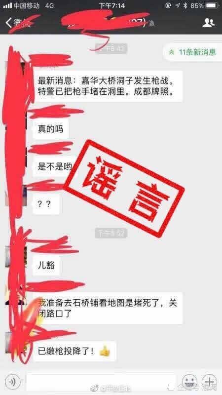 网传嘉华大桥隧道发生枪战？重庆警方：谣言！
