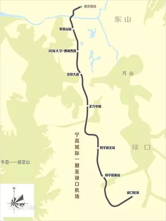 开通时间:计划于2030年之前通车 地铁s1号线 南京南站机场站 南京