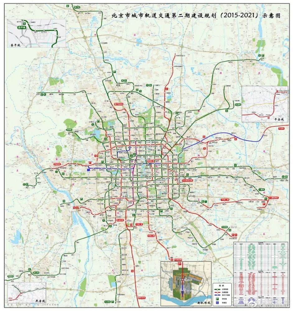 北京2021年地铁规划全图公布!昌平线南延将解放西二旗