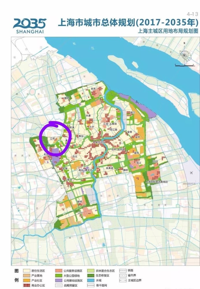 虹口区2035规划图,虹口区十四五旧改规划 因此这次也就一同被正式划入了主城区规划了,如下图所示: 其在2035