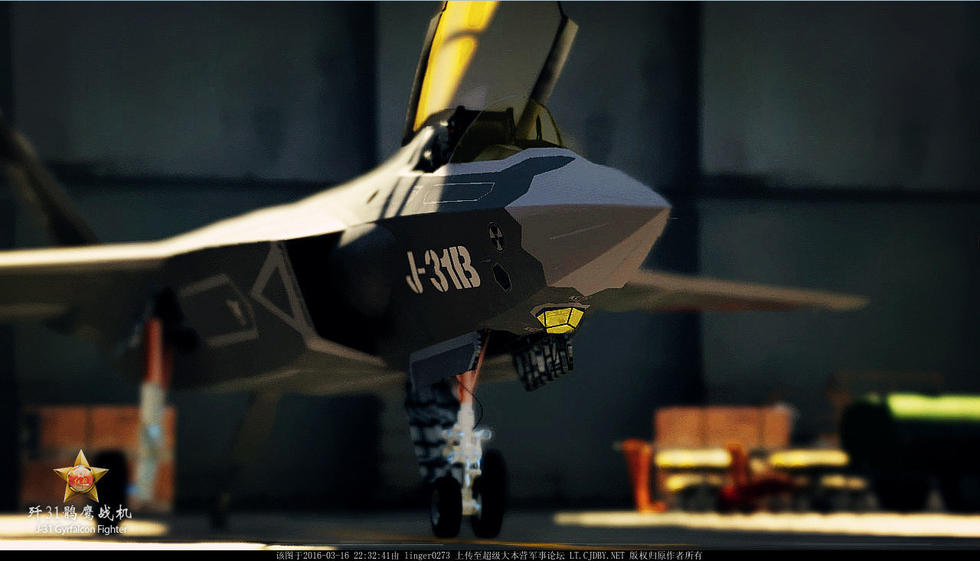 中国歼31B上航母会是如此帅气_学生时代网触