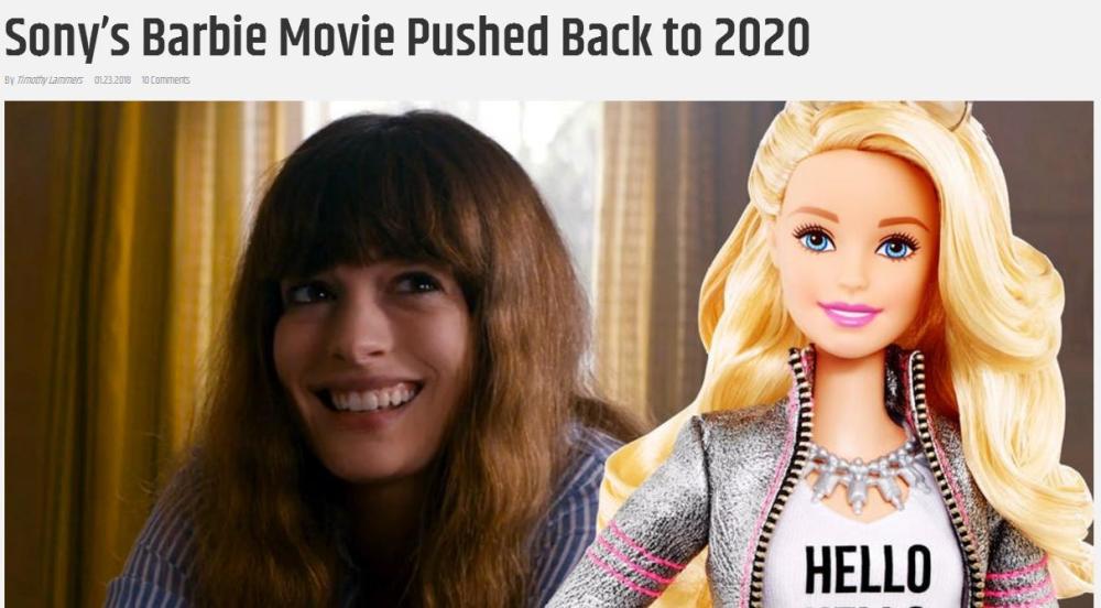 还能拍吗？索尼真人版《芭比》延期至2020年