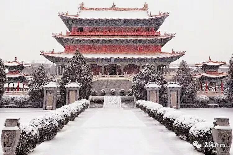 雪景,春秋楼,许昌