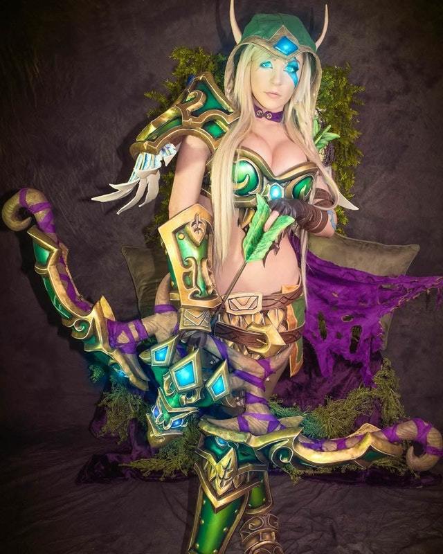 6,暗夜精灵,cosplay女弓箭手,很酷很惊艳的造型