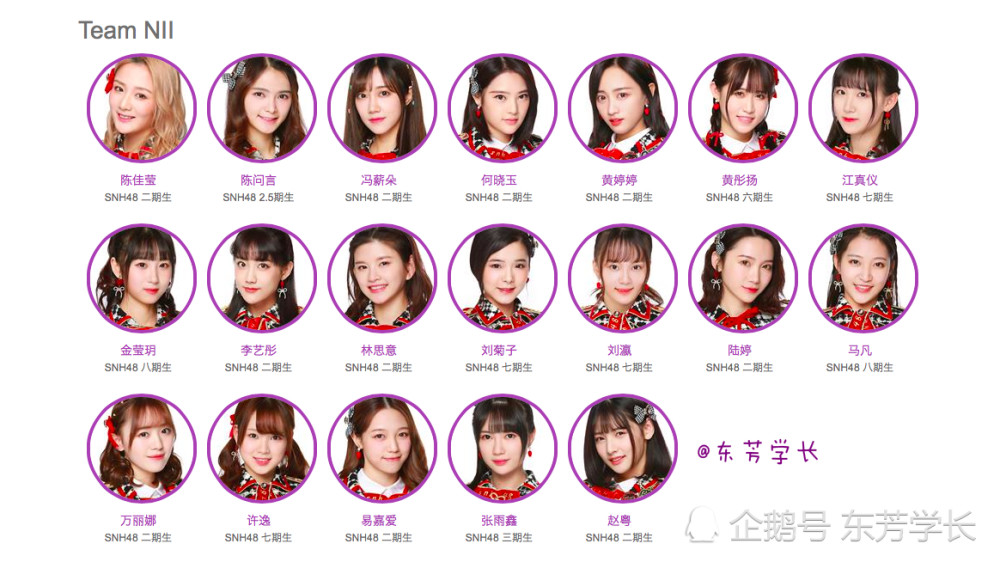 五张图带你了解 snh48 所有成员