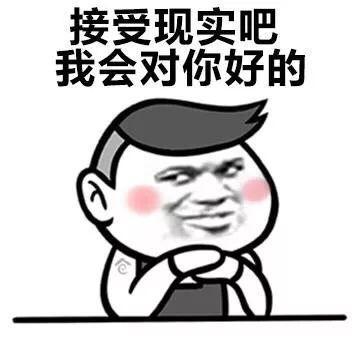 表情包:接受现实吧我会对你好的!