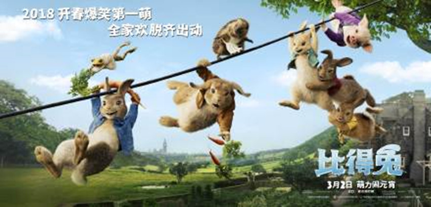 一条绳上的兔子 《比得兔》新海报公开