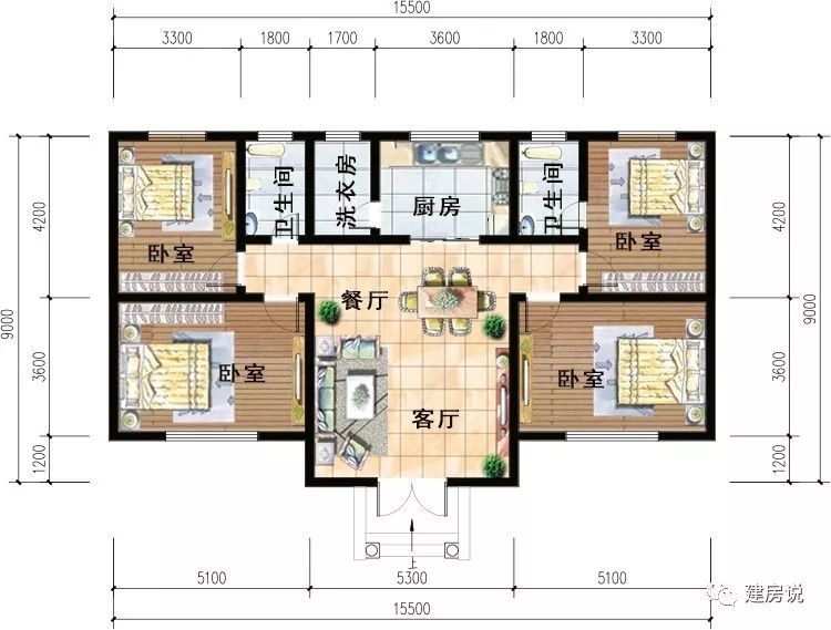 16米乘9米房屋设计图,16×9自建房设计图 别拿一层不当别墅,这20栋一层别墅看一眼便爱上!