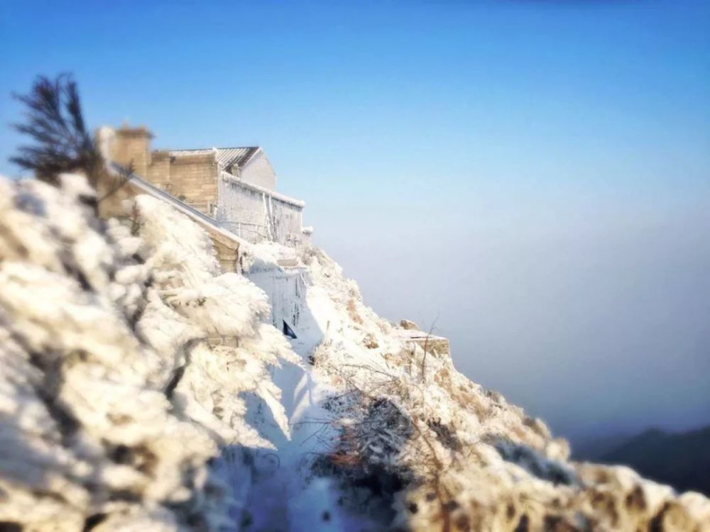 一起来"五岳独秀"看雾凇,雪域衡山