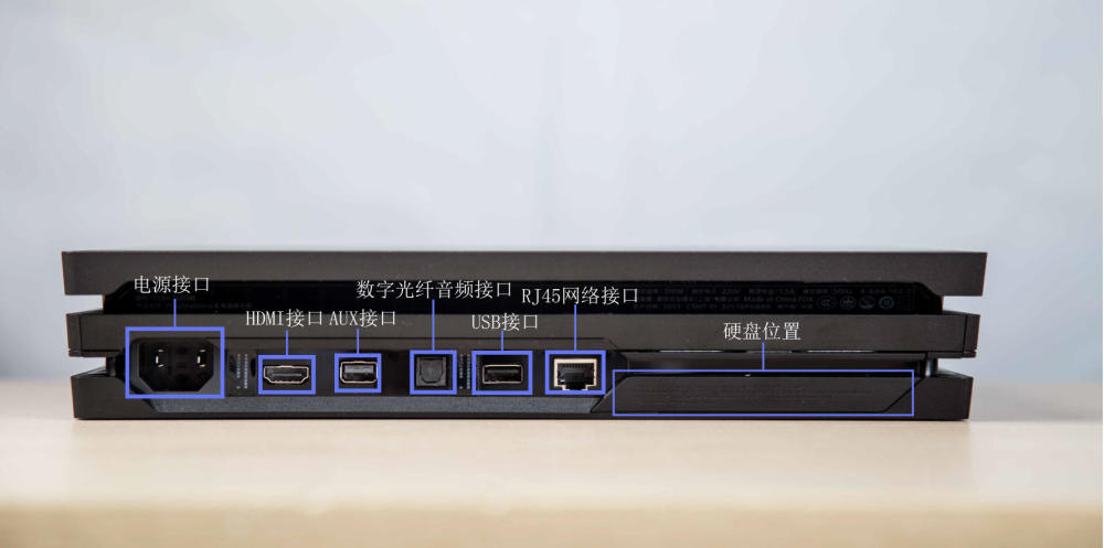 这次ps4 pro的背面增加了一个usb接口,想必是为了ps vr准备的,ps vr的