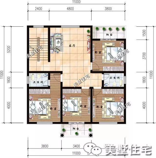 三款农村自建三层别墅图纸推荐,经典小洋房