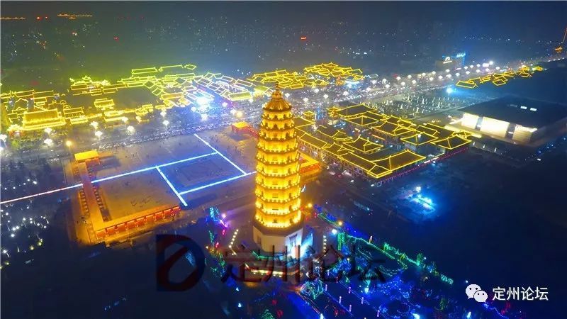 一组你绝对没有见过的定州360度夜景全景图!