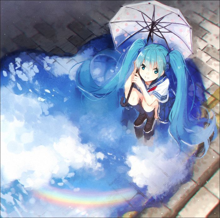 6张撑伞的初音未来,公主殿下的伞美人更美