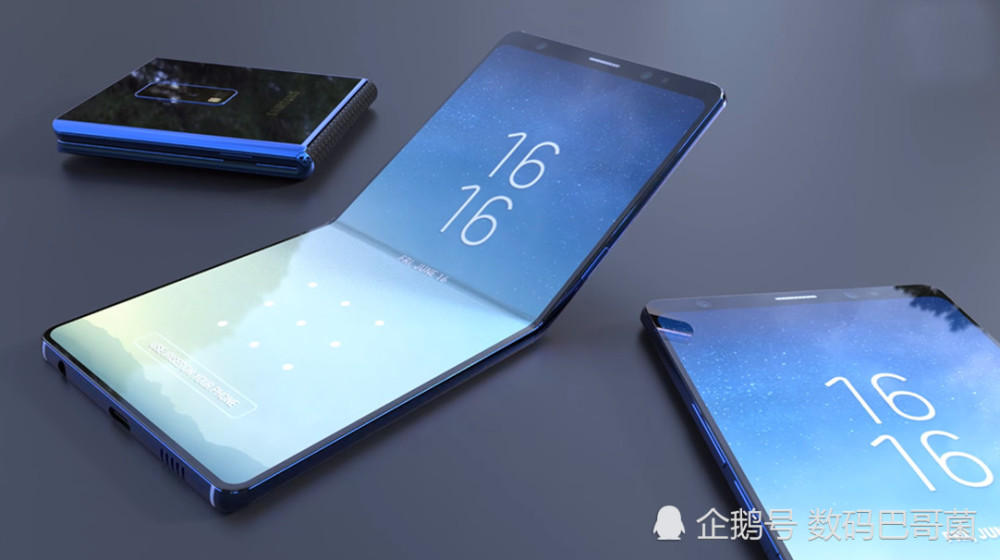 三星Galaxy W柔性屏概念手机:折腰型转轴 配