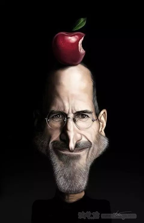 苹果创始人史蒂夫·乔布斯漫像