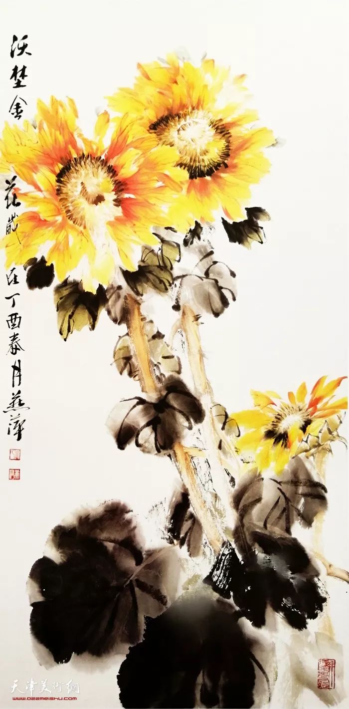 《崔燕萍写意向日葵》出版发行 记录画家回归本真的心路历程-天津美术