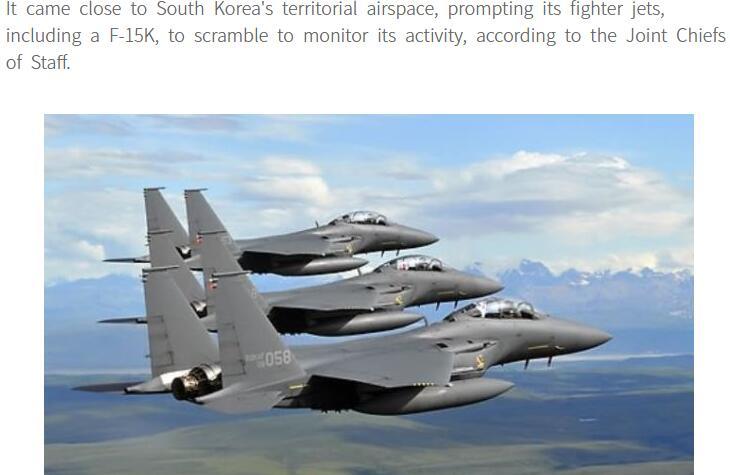 机进苏岩礁西南韩国防空识别区 F-15K出动
