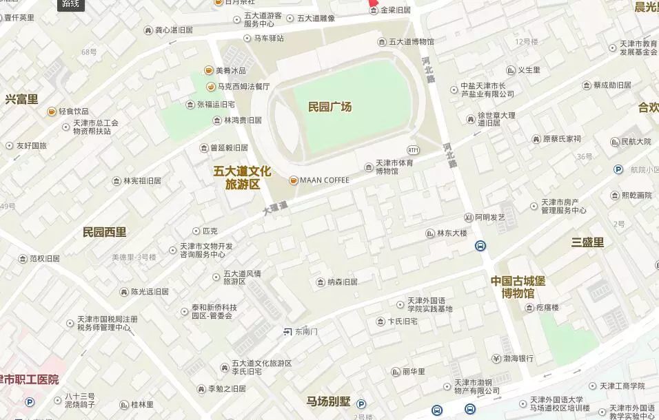天津五大道文化旅游区地图