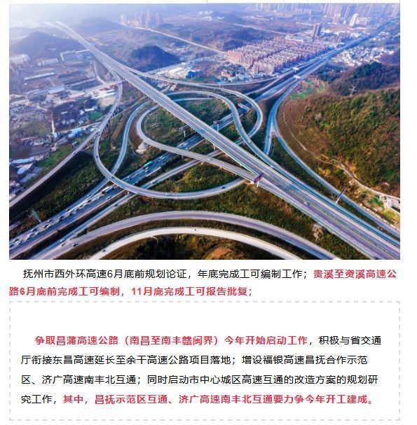 合作示范区,东乡区,金溪县,南城县,崇仁县城际快速通道进入实际性阶段