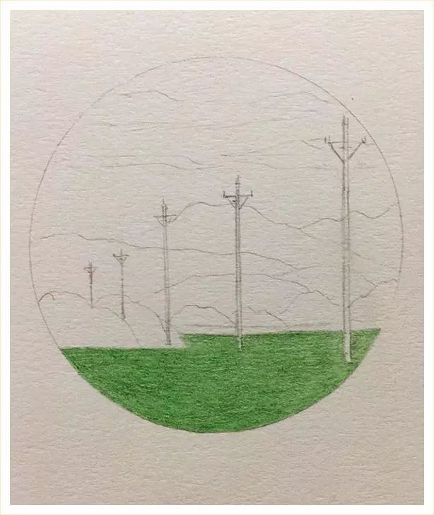 简单好看,一学就会的彩铅风景画——通往家乡的电