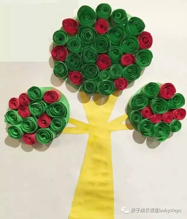 一棵开花的树:幼儿园手工居然可以这么美