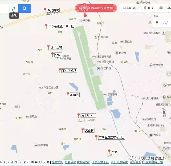 湛江大道线路分布图