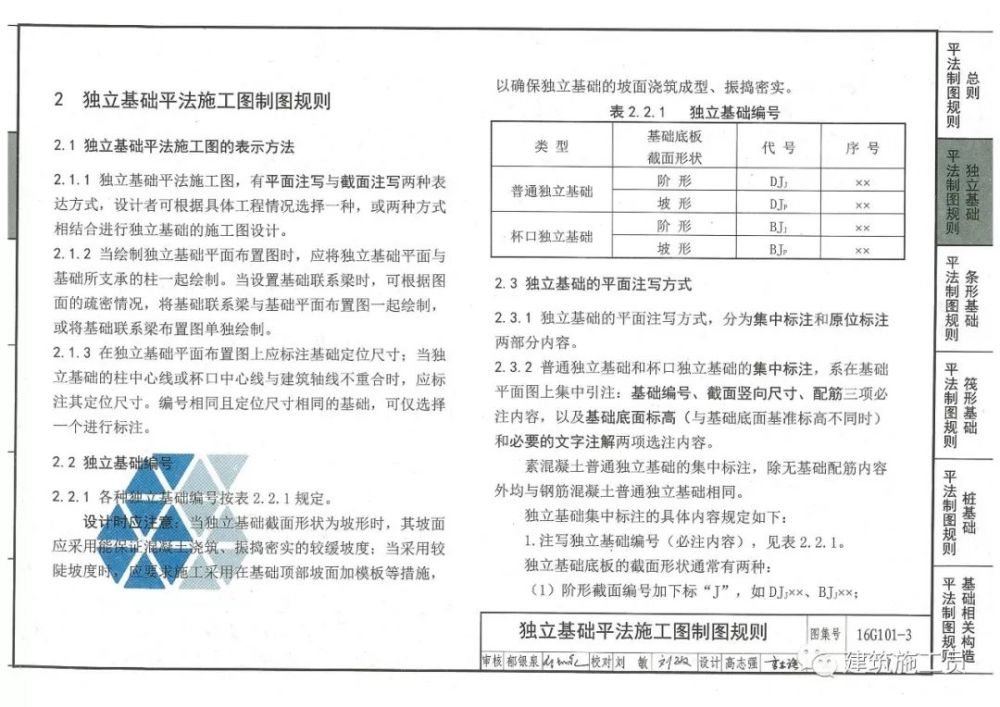 16g101-3 混凝土结构施工图 平面整体表示方法制图规则和构造详图