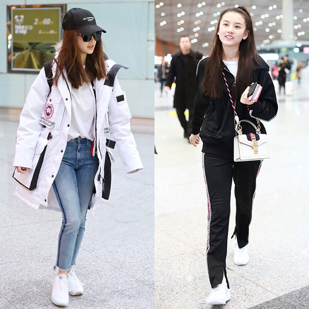 迪丽热巴刘诗诗教你穿小白鞋,开春一定美到爆