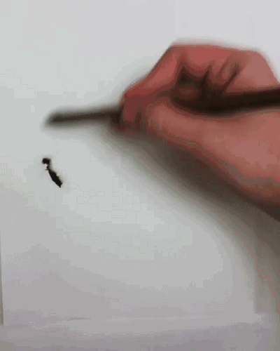 用这种纸作画时 她会先用毛笔沾水画出草稿 然后再次沾上墨水 拿画笔