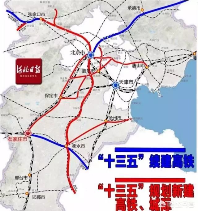 京津冀地区高铁及城际铁路十三五规划
