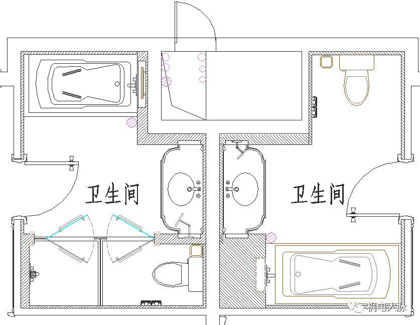 5.3   客房卫生间无浴缸时,地漏设在坐式大便器旁的墙角,详见图2