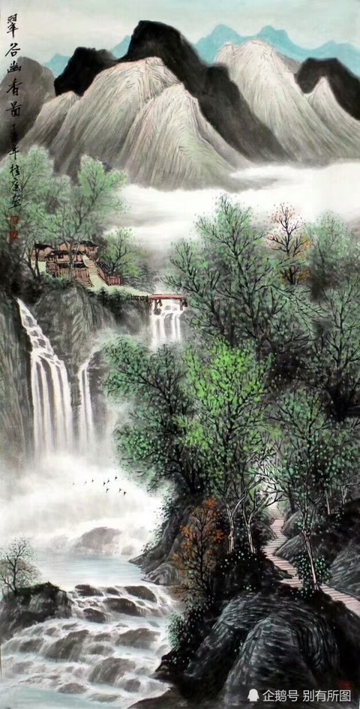 美协黄桂庭和画家何雅春国画彩墨山水画真迹作品,你喜欢谁?